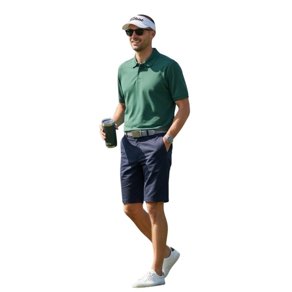 O'Neill Performance Golf Chino Shorts Navy Stretch Textured Mens Size 34 in EUC